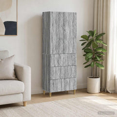 vidaXL Cabinet Set 2 pcs 66 x 34.5 x 90 cm Engineered Wood Grey Sonoma 1