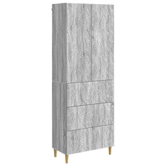 vidaXL Cabinet Set 2 pcs 66 x 34.5 x 90 cm Engineered Wood Grey Sonoma 2