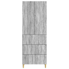 vidaXL Cabinet Set 2 pcs 66 x 34.5 x 90 cm Engineered Wood Grey Sonoma 5