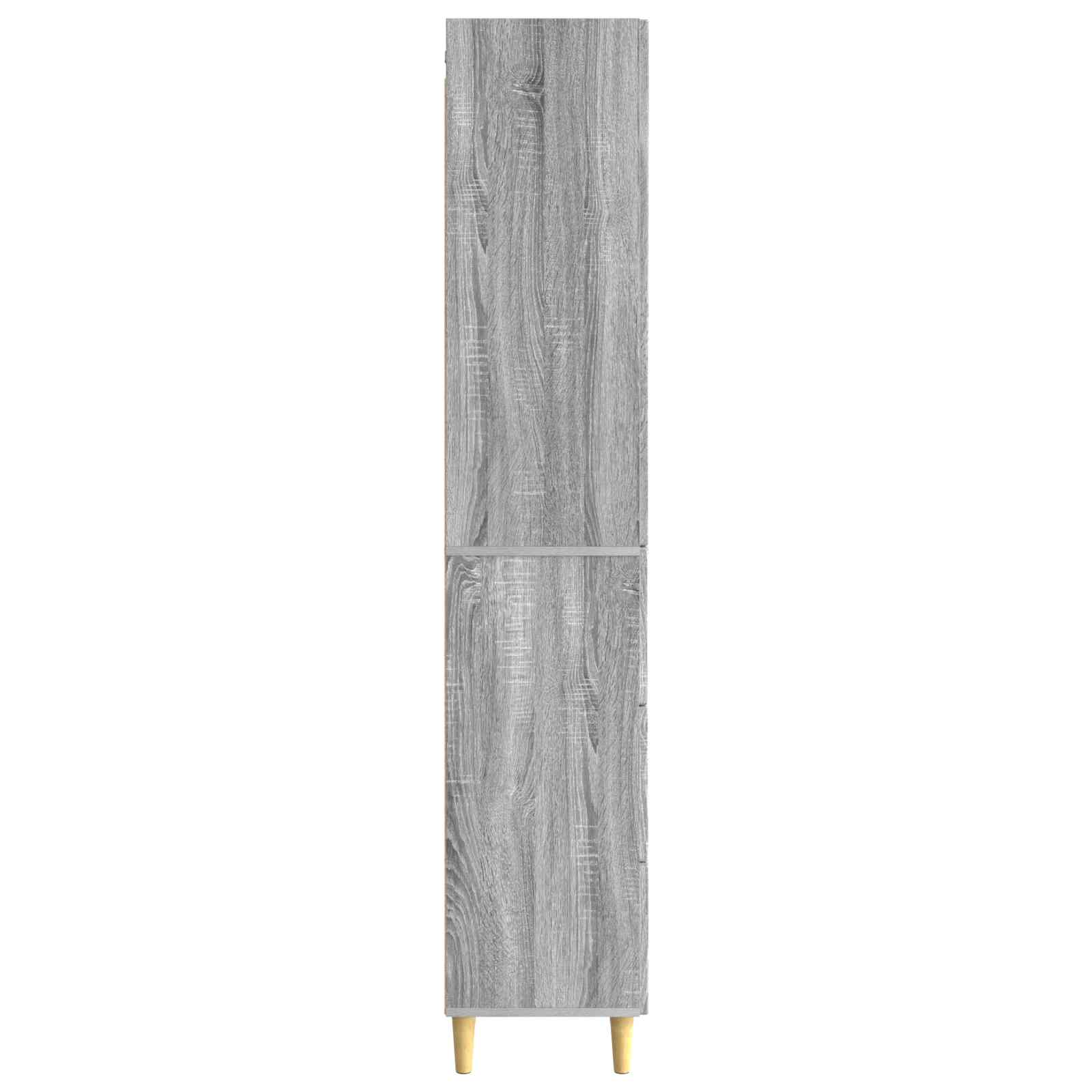 vidaXL Cabinet Set 2 pcs 66 x 34.5 x 90 cm Engineered Wood Grey Sonoma 6