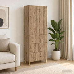 vidaXL Cabinet Set 2 pcs 66 x 34.5 x 90 cm Engineered Wood Artisan Oak 1