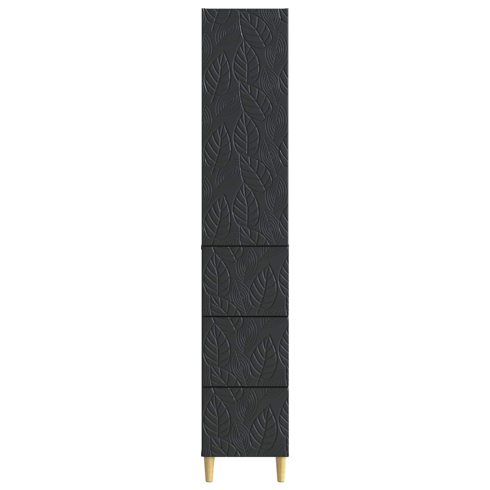 vidaXL Cabinet Set 2 pcs 33 x 34.5 x 90 cm Engineered Wood Black 5