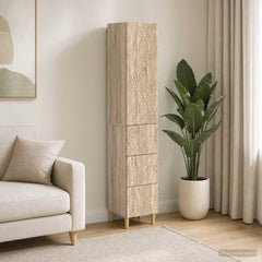 vidaXL Cabinet Set 2 pcs 33 x 34.5 x 90 cm Engineered Wood Sonoma Oak 1