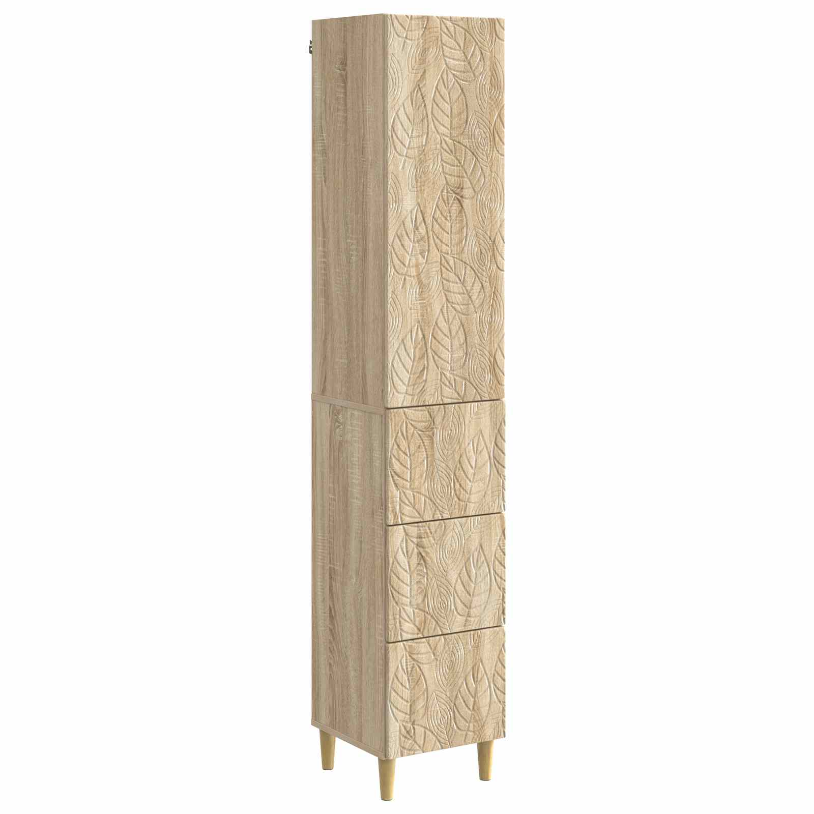 vidaXL Cabinet Set 2 pcs 33 x 34.5 x 90 cm Engineered Wood Sonoma Oak 2