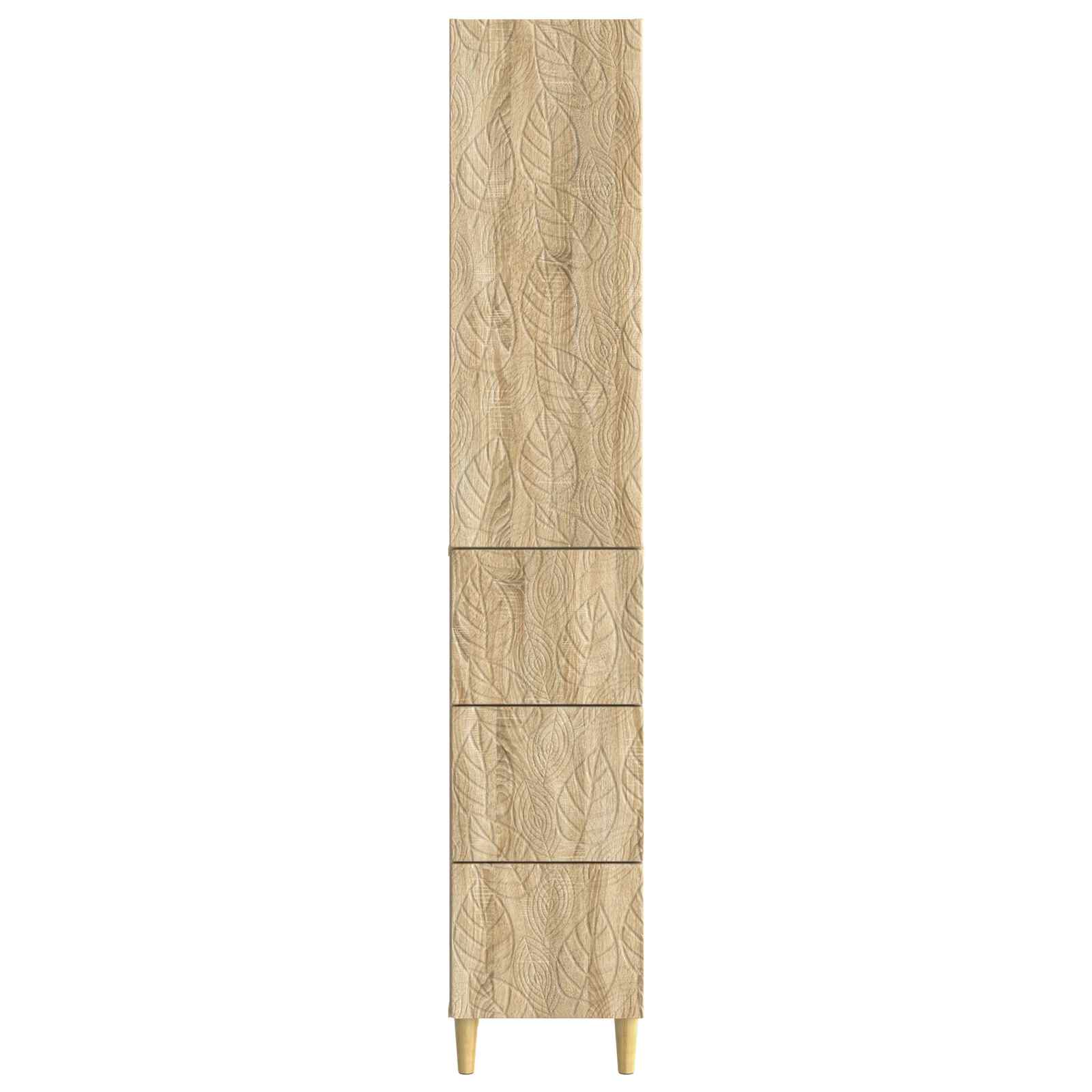 vidaXL Cabinet Set 2 pcs 33 x 34.5 x 90 cm Engineered Wood Sonoma Oak 5