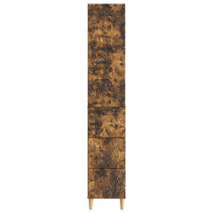 vidaXL Cabinet Set 2 pcs 33 x 34.5 x 90 cm Engineered Wood Smoked Oak 5