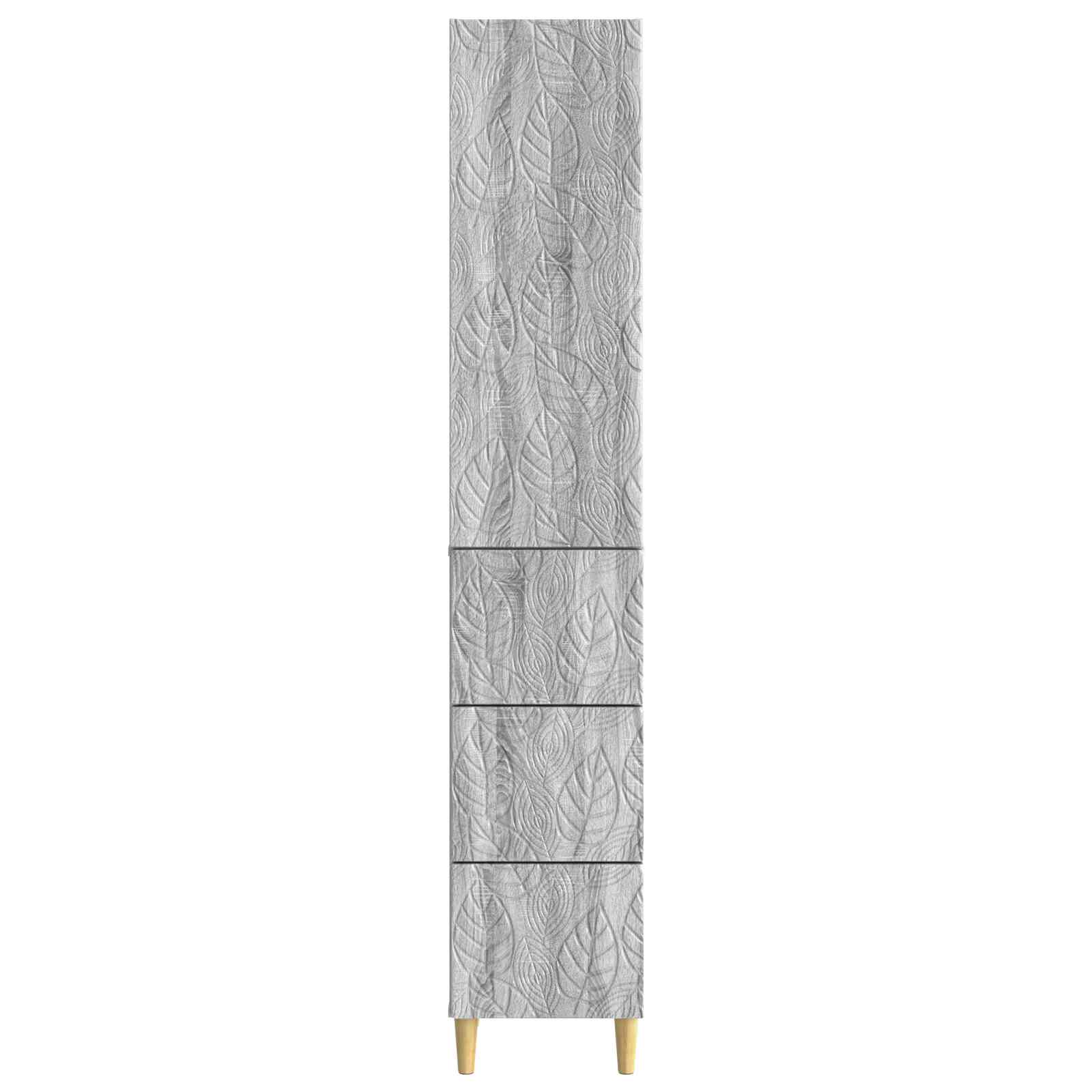 vidaXL Cabinet Set 2 pcs 33 x 34.5 x 90 cm Engineered Wood Grey Sonoma 5