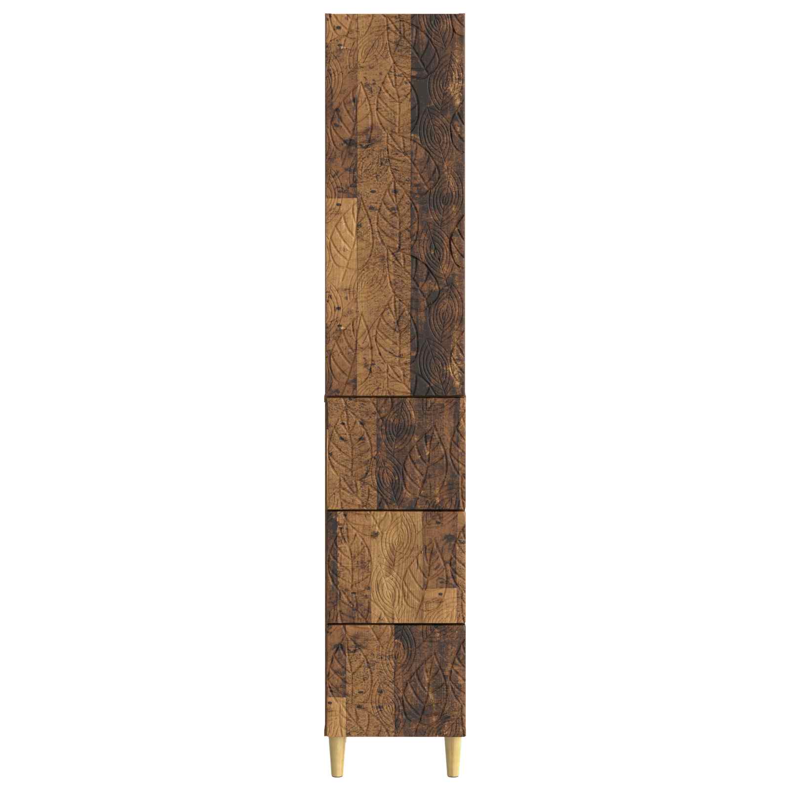 vidaXL Cabinet Set 2 pcs 33 x 34.5 x 90 cm Engineered Wood Old Wood 5