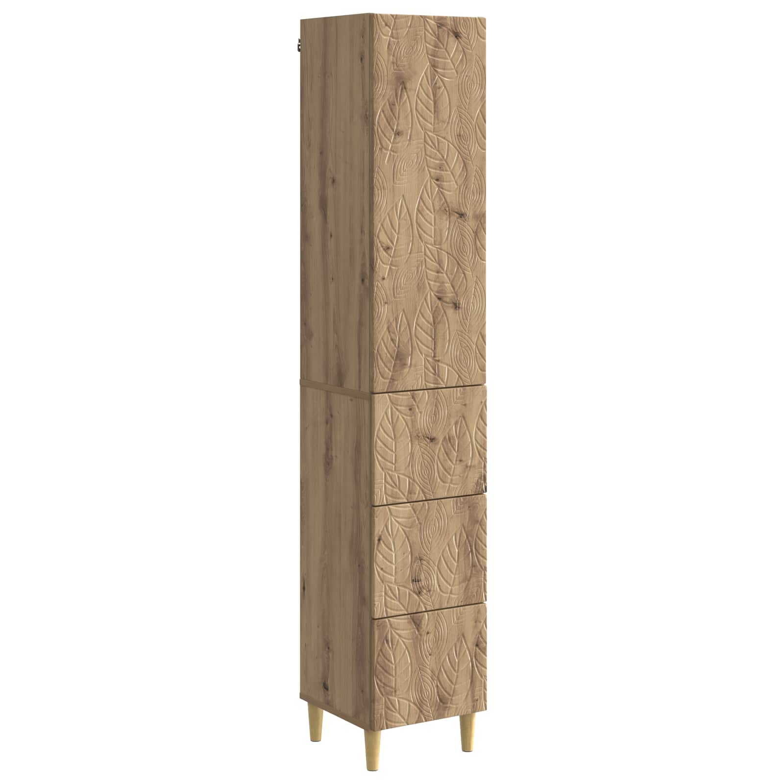 vidaXL Cabinet Set 2 pcs 33 x 34.5 x 90 cm Engineered Wood Artisan Oak 2