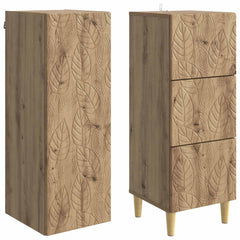 vidaXL Cabinet Set 2 pcs 33 x 34.5 x 90 cm Engineered Wood Artisan Oak 4