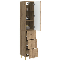 vidaXL Cabinet Set 2 pcs 33 x 34.5 x 90 cm Engineered Wood Artisan Oak 3