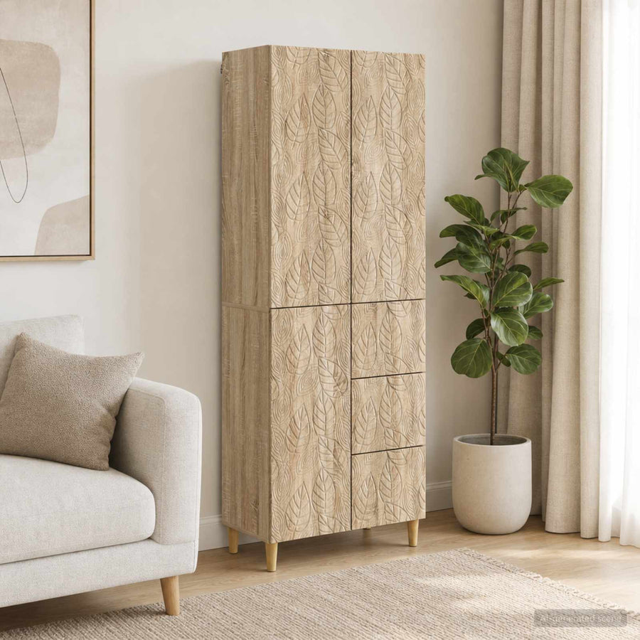 vidaXL 2 pcs Sonoma Oak 1