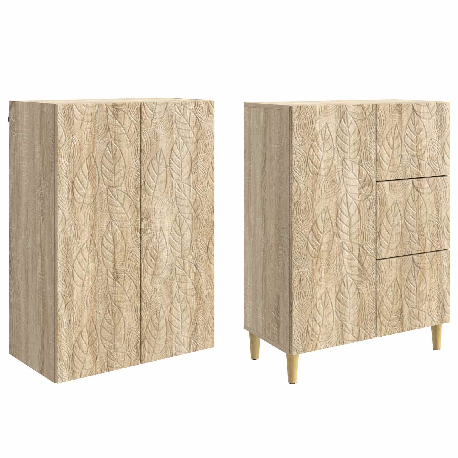 vidaXL 2 pcs Sonoma Oak 4