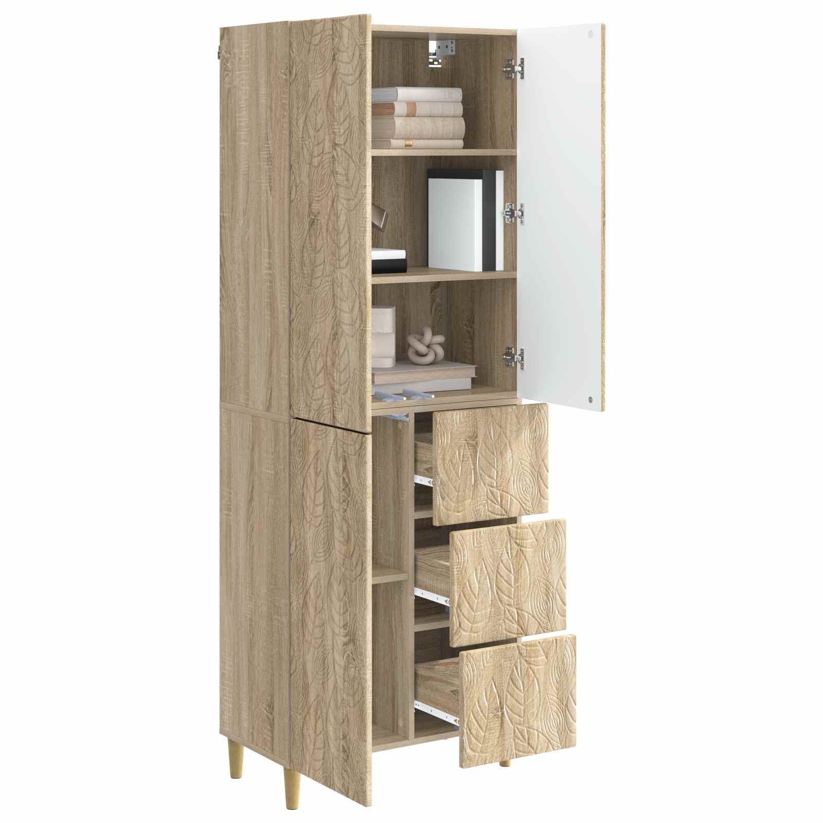 vidaXL 2 pcs Sonoma Oak 3