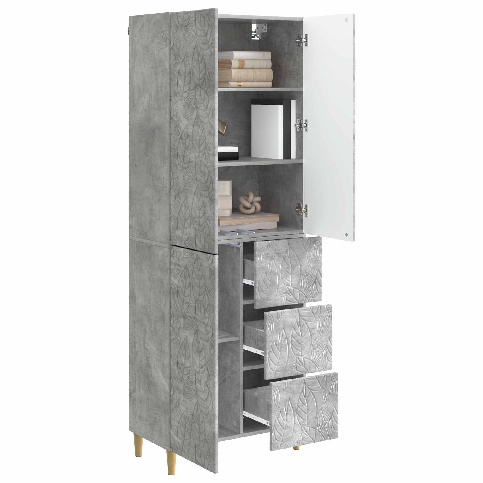 vidaXL 2 pcs Concrete Grey 3