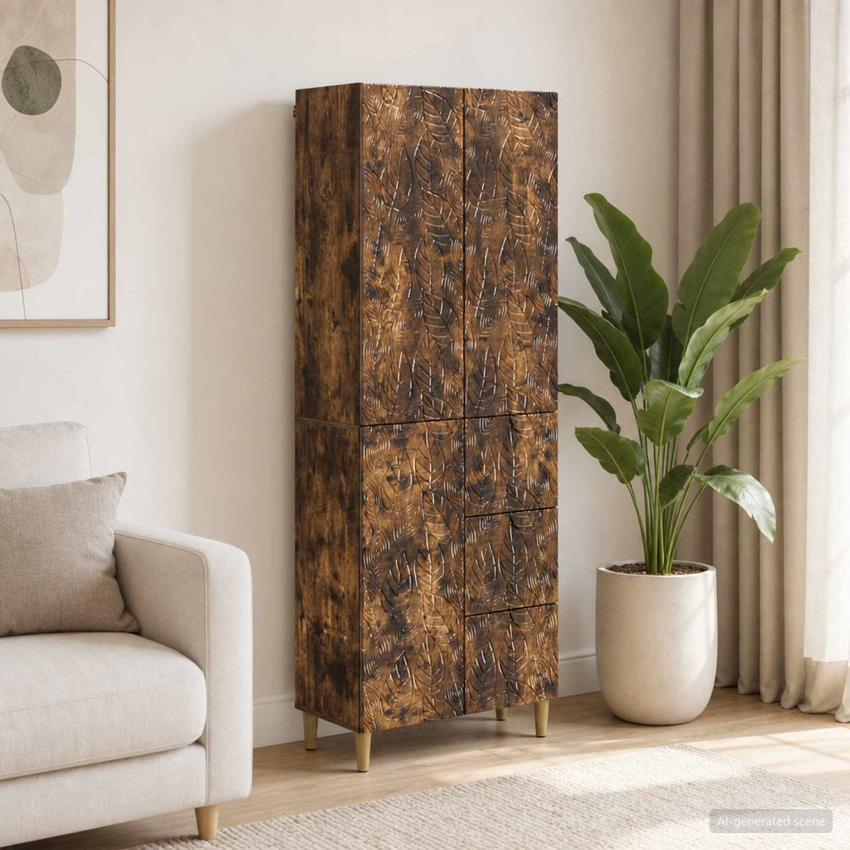 vidaXL 2 pcs Smoked Oak 1