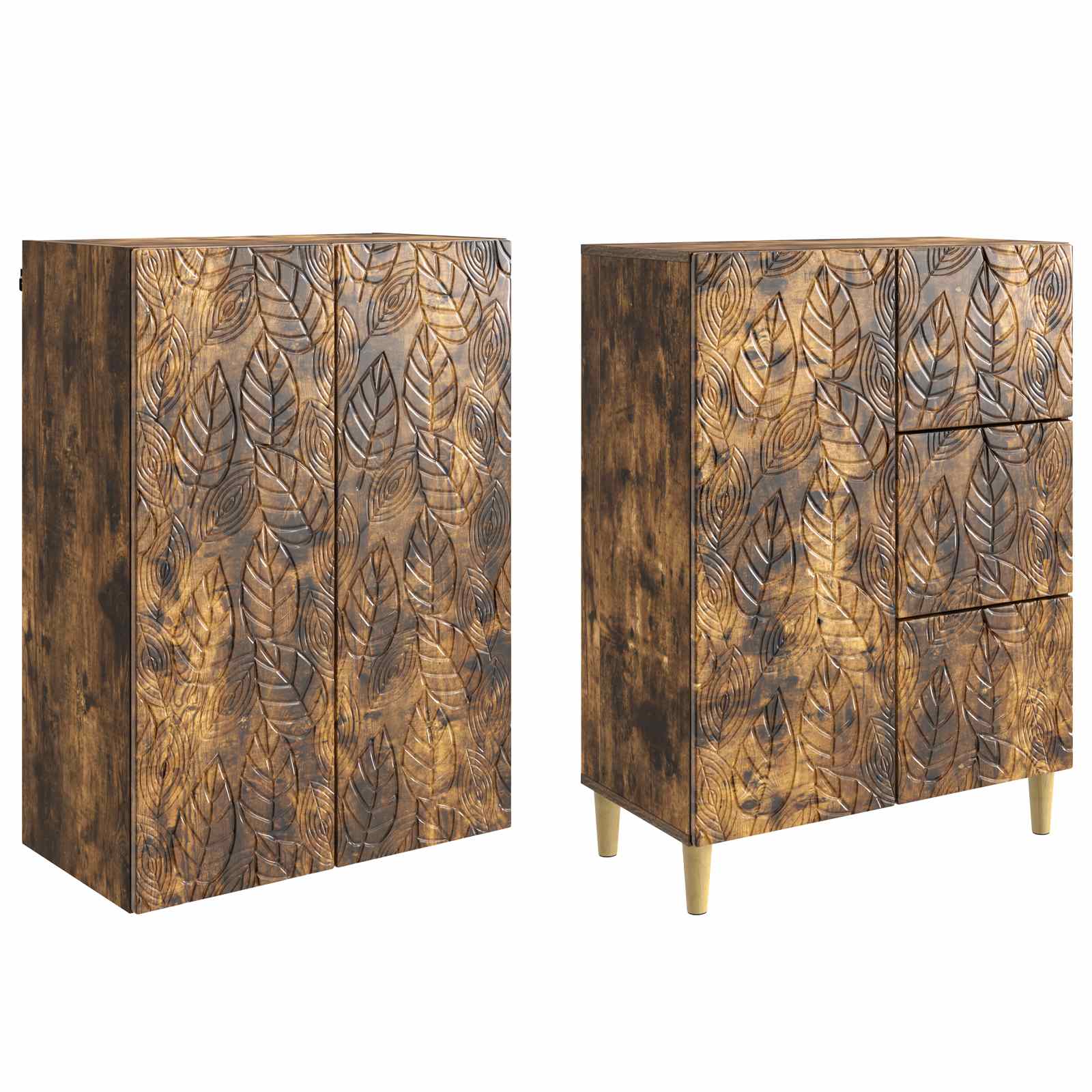 vidaXL 2 pcs Smoked Oak 4