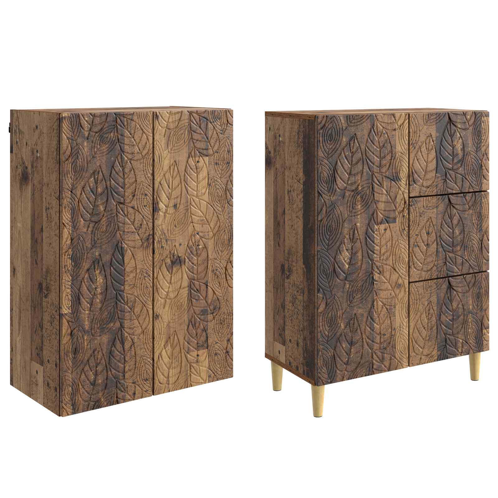 vidaXL 2 pcs Old Wood 4