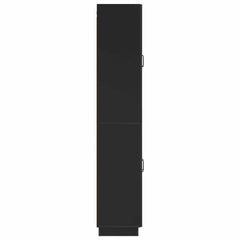 Cabinet Set 2 pcs Engineered Wood Black