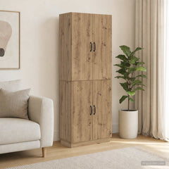 Cabinet Set 2 pcs Engineered Wood Artisan oak