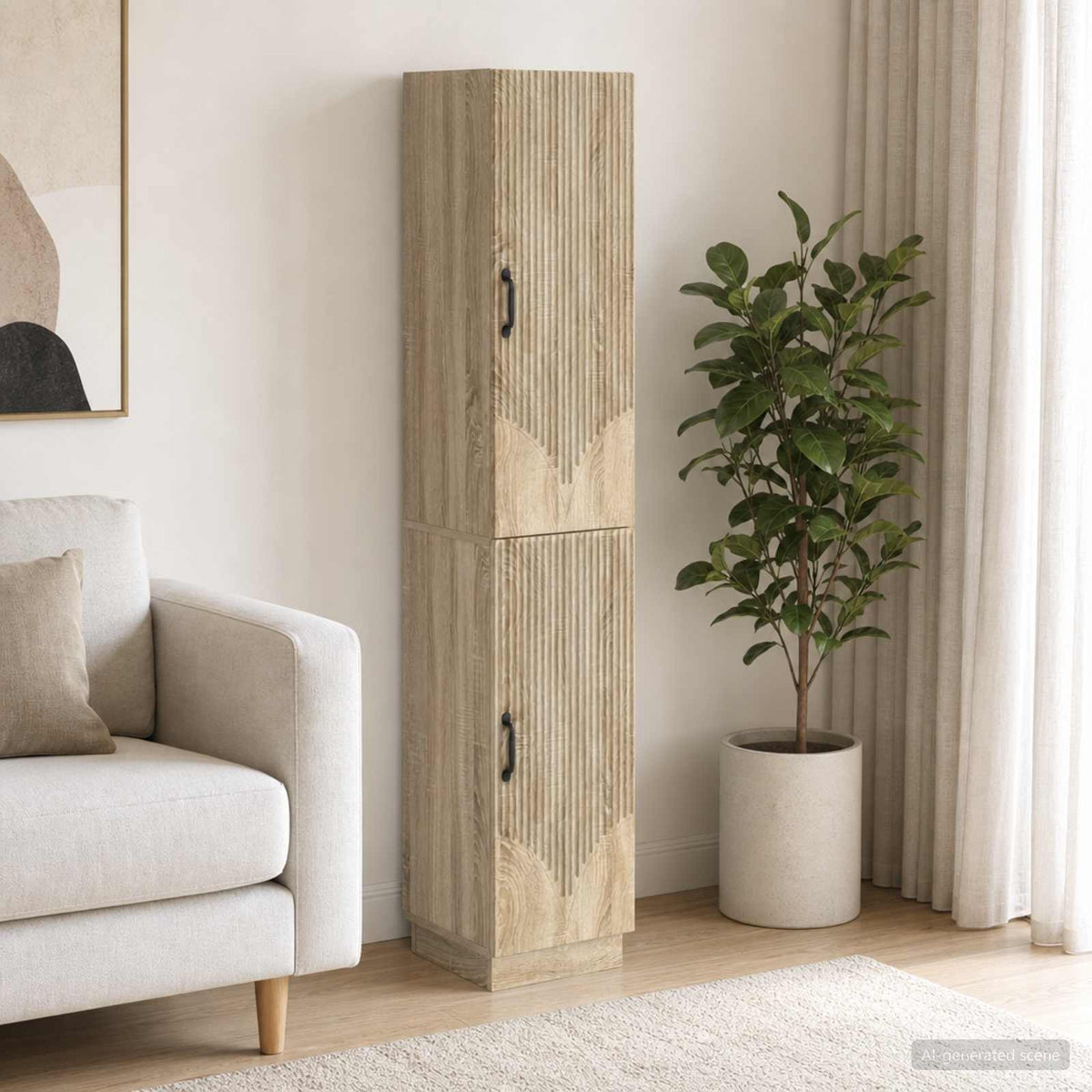 Cabinet Set 2 pcs Engineered Wood Sonoma oak