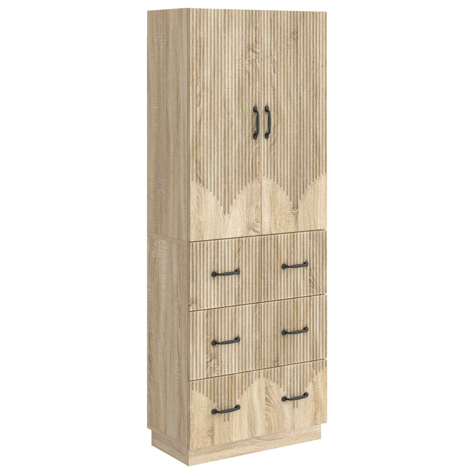 vidaXL Cabinet Set 2 pcs 66 x 34.5 x 87 cm Engineered Wood Sonoma Oak 2