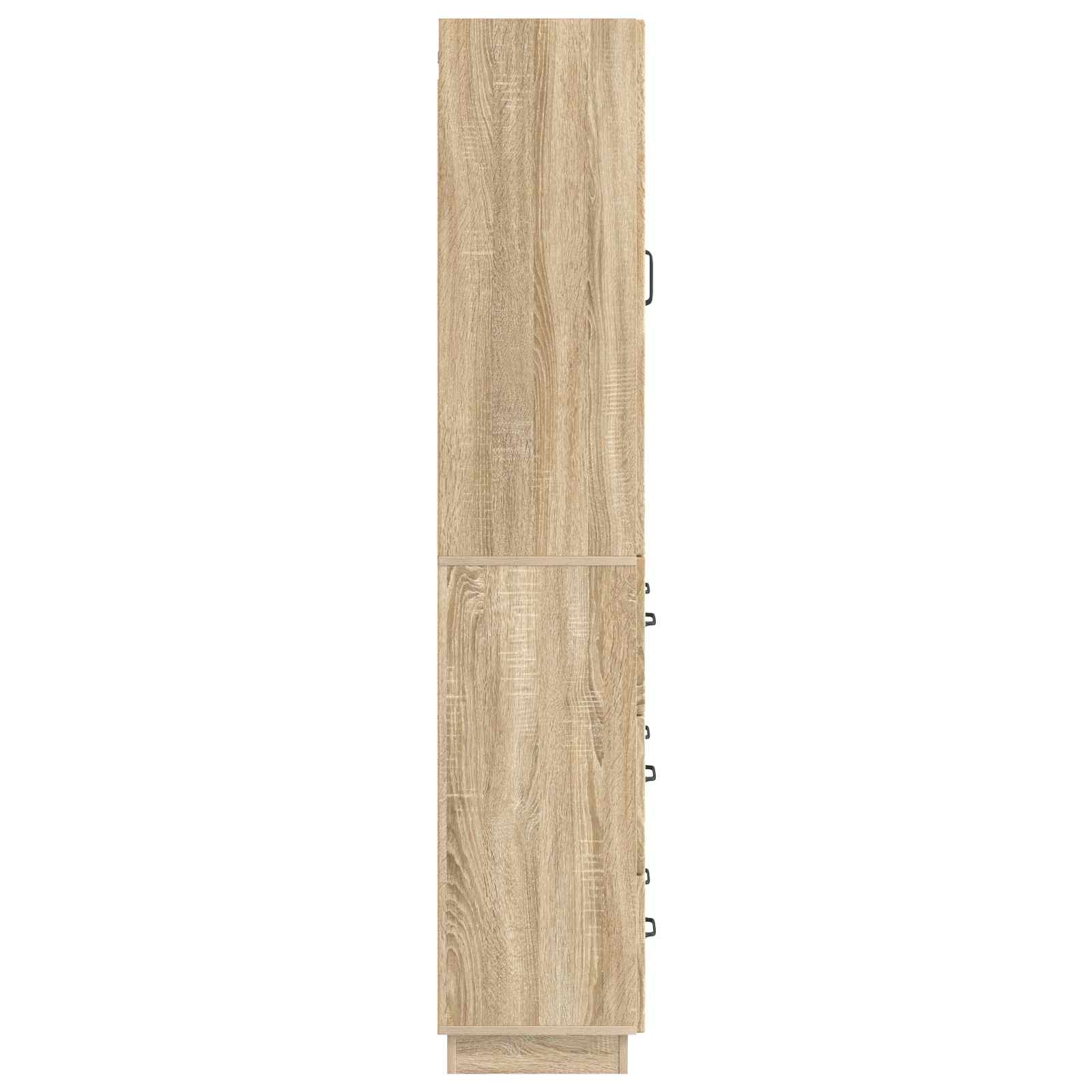 vidaXL Cabinet Set 2 pcs 66 x 34.5 x 87 cm Engineered Wood Sonoma Oak 6