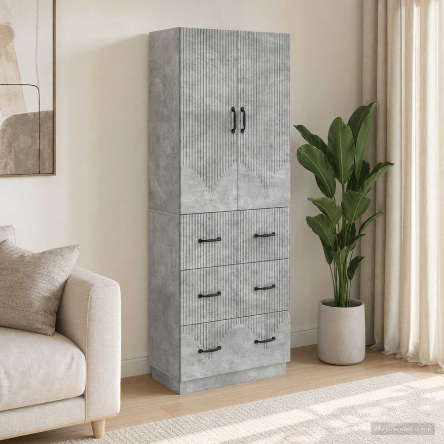vidaXL Cabinet Set 2 pcs 66 x 34.5 x 87 cm Engineered Wood 1