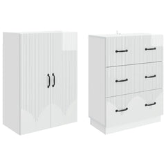 vidaXL Cabinet Set 2 pcs 66 x 34.5 x 87 cm Engineered Wood 4