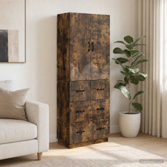 vidaXL Cabinet Set 2 pcs 66 x 34.5 x 87 cm Engineered Wood Smoked Oak 1