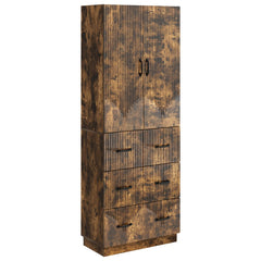 vidaXL Cabinet Set 2 pcs 66 x 34.5 x 87 cm Engineered Wood Smoked Oak 2
