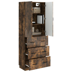 vidaXL Cabinet Set 2 pcs 66 x 34.5 x 87 cm Engineered Wood Smoked Oak 3