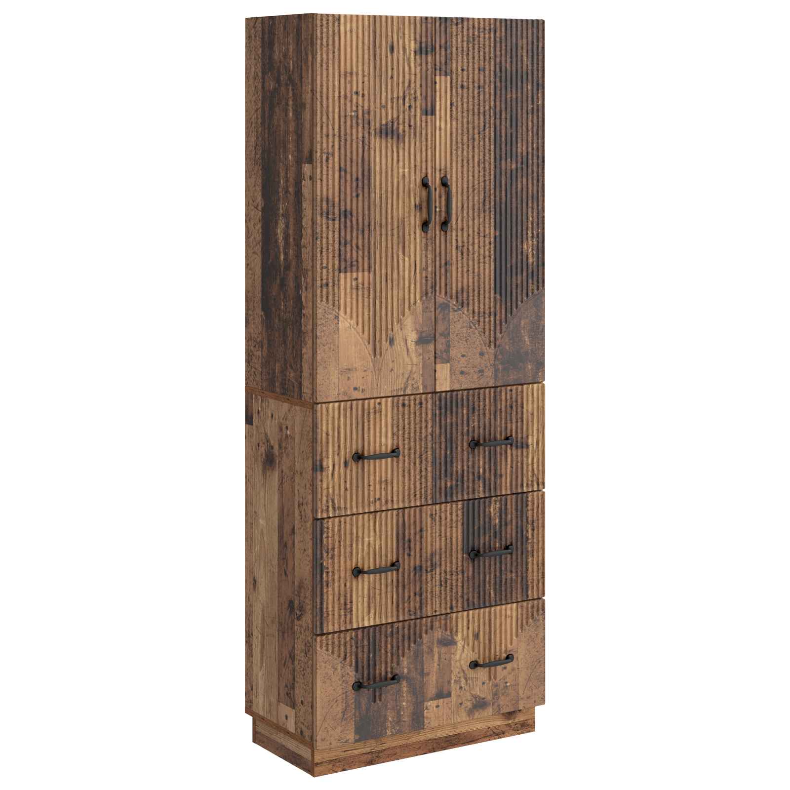 vidaXL Cabinet Set 2 pcs 66 x 34.5 x 87 cm Engineered Wood Old Wood 2