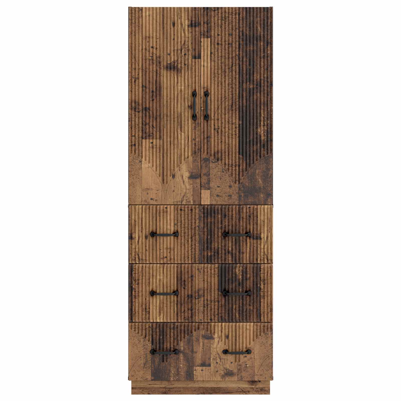 vidaXL Cabinet Set 2 pcs 66 x 34.5 x 87 cm Engineered Wood Old Wood 5