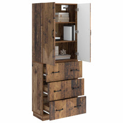 vidaXL Cabinet Set 2 pcs 66 x 34.5 x 87 cm Engineered Wood Old Wood 3