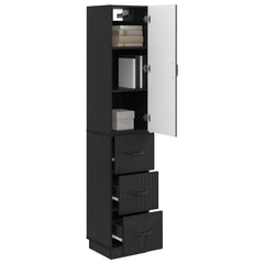 Cabinet Set 2 pcs Engineered Wood Black, image 3