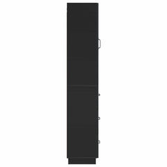 Cabinet Set 2 pcs Engineered Wood Black, image 6