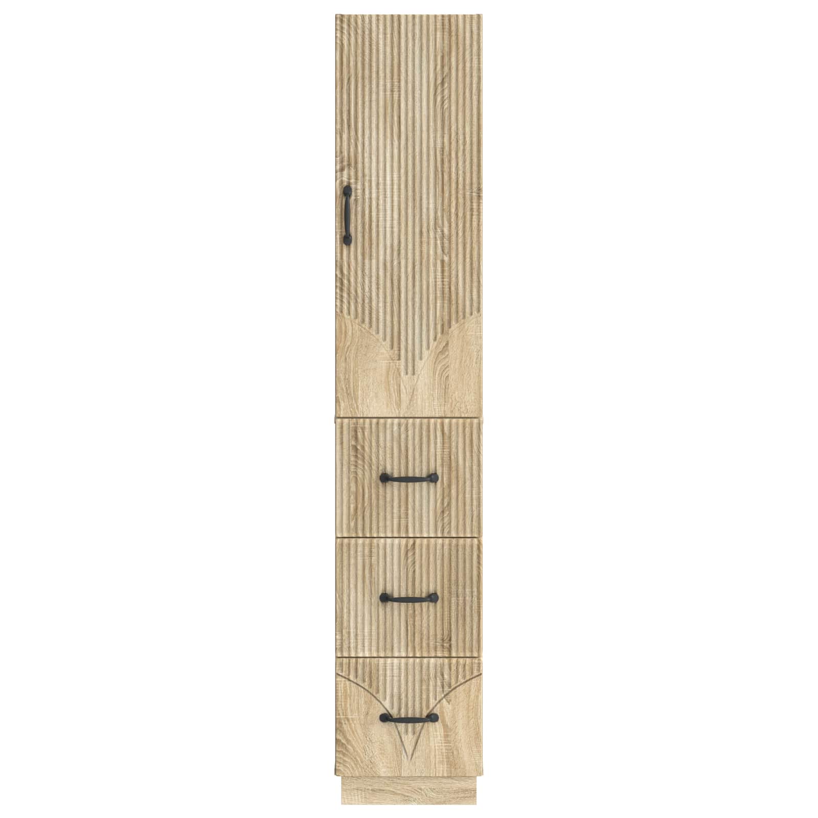 vidaXL Cabinet Set 2 pcs 33 x 34.5 x 87 cm Engineered Wood Sonoma Oak 5