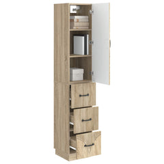 vidaXL Cabinet Set 2 pcs 33 x 34.5 x 87 cm Engineered Wood Sonoma Oak 3