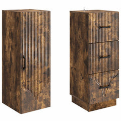 vidaXL Cabinet Set 2 pcs 33 x 34.5 x 87 cm Engineered Wood Smoked Oak 4
