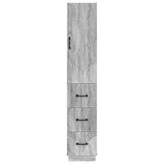 vidaXL Cabinet Set 2 pcs 33 x 34.5 x 87 cm Engineered Wood Grey Sonoma 5
