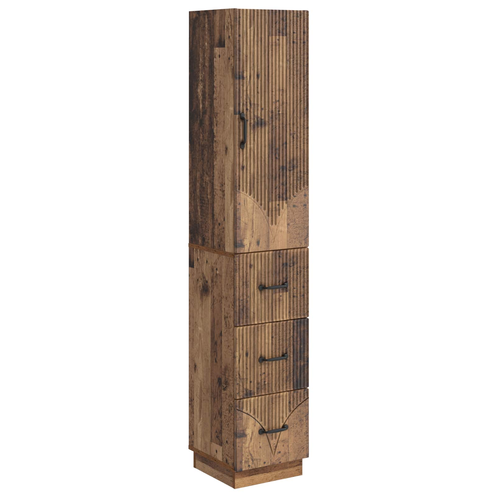 vidaXL Cabinet Set 2 pcs 33 x 34.5 x 87 cm Engineered Wood Old Wood 2
