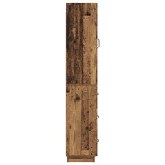 vidaXL Cabinet Set 2 pcs 33 x 34.5 x 87 cm Engineered Wood Old Wood 6