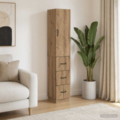 vidaXL Cabinet Set 2 pcs 33 x 34.5 x 87 cm Engineered Wood Artisan Oak 1