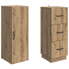 vidaXL Cabinet Set 2 pcs 33 x 34.5 x 87 cm Engineered Wood Artisan Oak 4