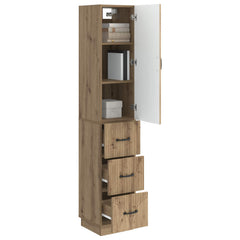 vidaXL Cabinet Set 2 pcs 33 x 34.5 x 87 cm Engineered Wood Artisan Oak 3
