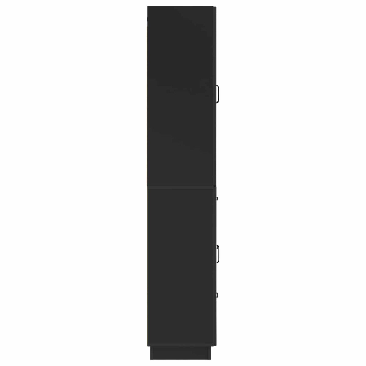 Cabinet Set 2 pcs Engineered Wood Black