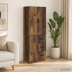 Cabinet Set 2 pcs Engineered Wood Old wood