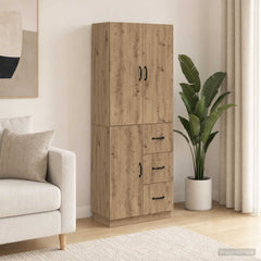 Cabinet Set 2 pcs Engineered Wood Artisan oak