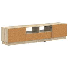 LED TV Cabinet HOORN 3 pcs Engineered Wood Sonoma oak 81 cm